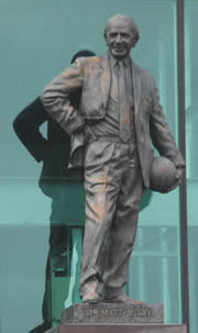 A famosa estátua de Sir Matt Busby
